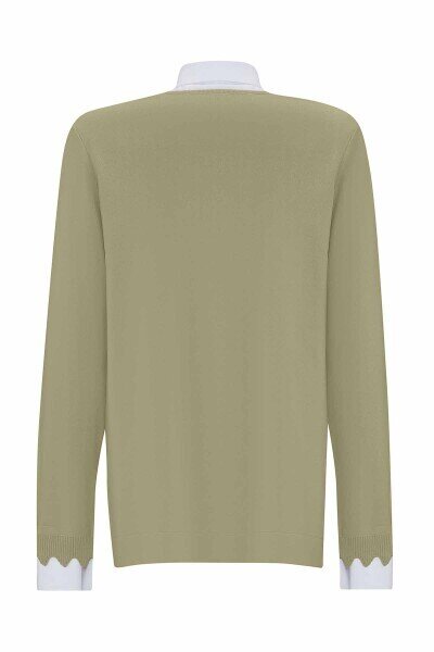 Miss Dalida Ekleme Kollu Triko Tunik olive - 2