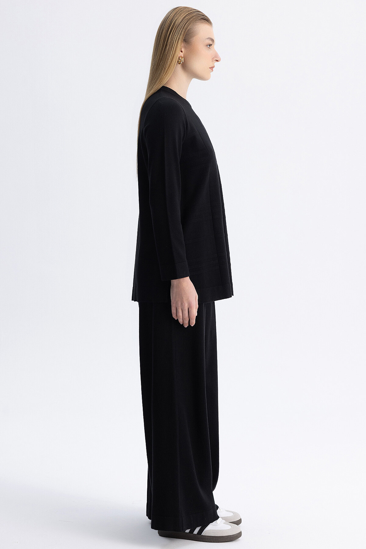Miss Dalida Ekose Desenli Triko Tunik BLACK - 6