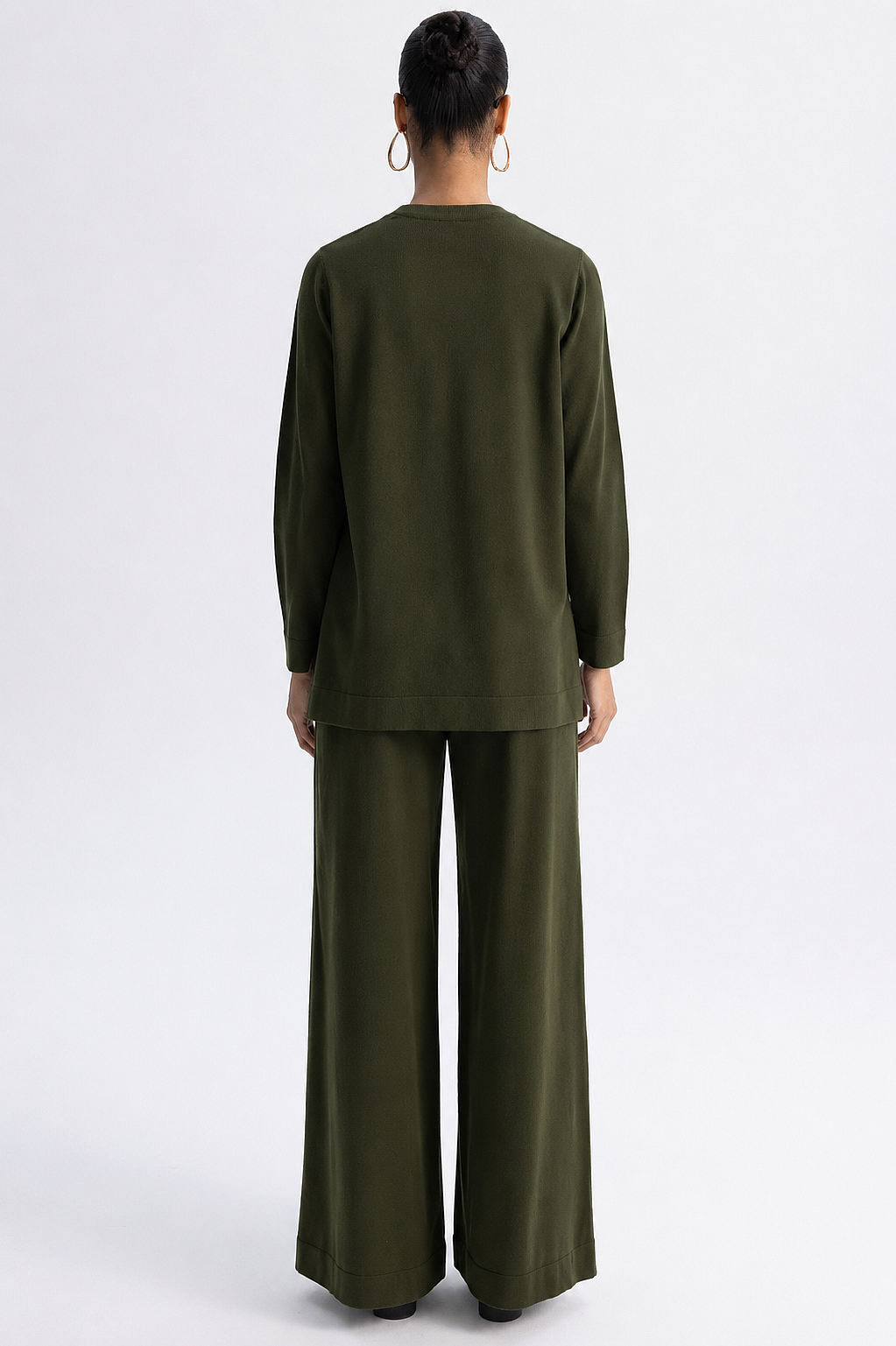 Miss Dalida Ekose Desenli Triko Tunik KHAKİ - 4
