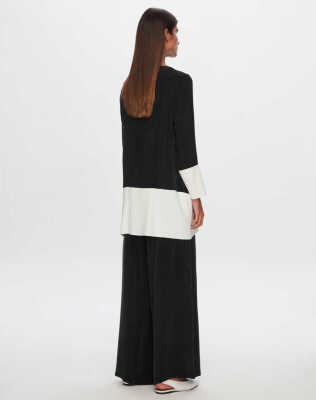 Miss Dalida Etek Ucu Düğme Detaylı Cupro Tunik BLACK - 2