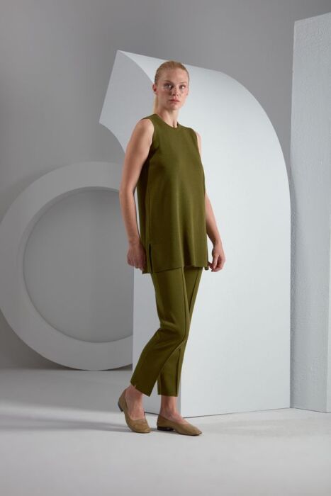 Miss Dalida Fact Green Dar Paça Triko Pantolon Fact Green - 1