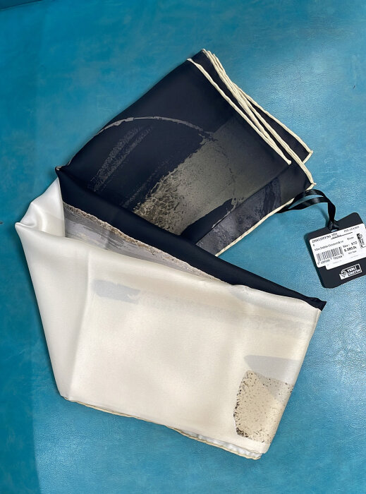 Miss Dalida Geometrik ve Deri Desenli Şal Stone - 3