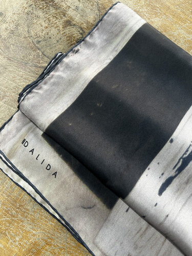 Miss Dalida Geometrik ve Fırça İzli Şal MİNK - 4