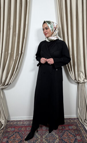 Miss Dalida Gömlek Yaka Cepli Triko Hırka BLACK - 3