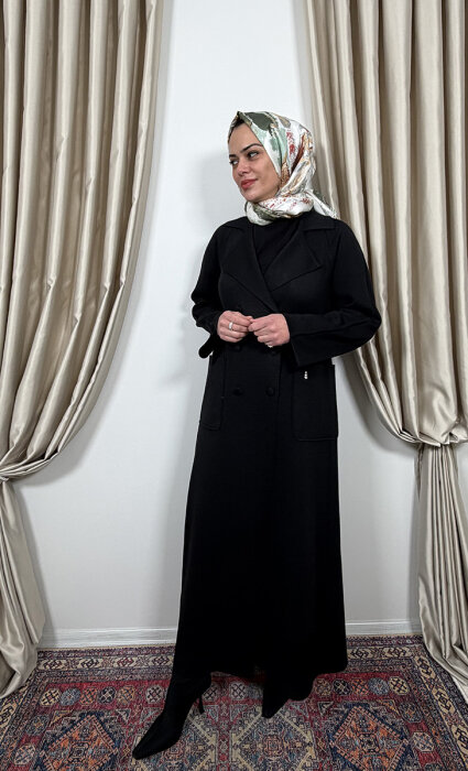 Miss Dalida Gömlek Yaka Cepli Triko Hırka BLACK - 3