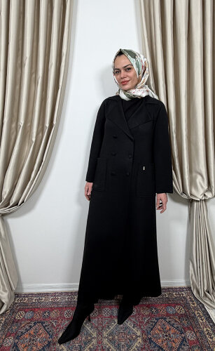 Miss Dalida Gömlek Yaka Cepli Triko Hırka BLACK - 4