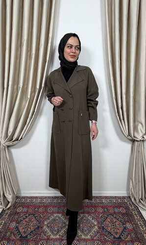 Miss Dalida Gömlek Yaka Cepli Triko Hırka DARDO-TAUPE 