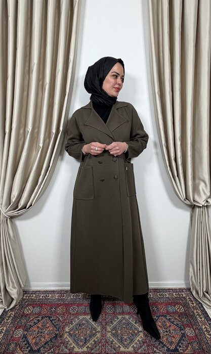 Miss Dalida Gömlek Yaka Cepli Triko Hırka DARDO-TAUPE - 2