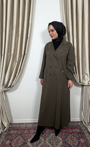 Miss Dalida Gömlek Yaka Cepli Triko Hırka DARDO-TAUPE - 3