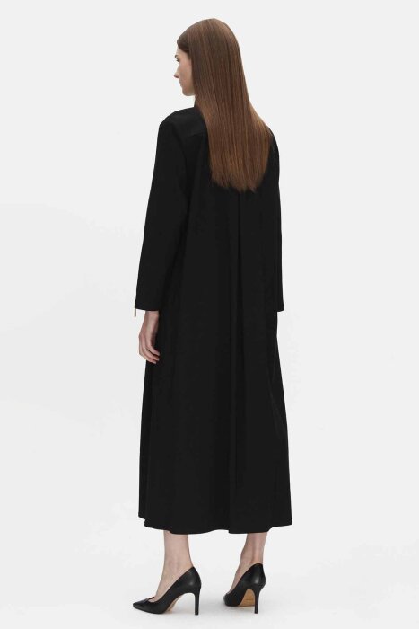 Miss Dalida Gömlek Yaka Düğmeli Kap BLACK - 2