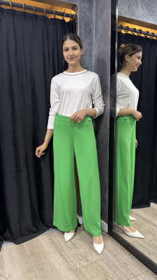 Miss Dalida Bol Paça Triko Pantolon GREEN 