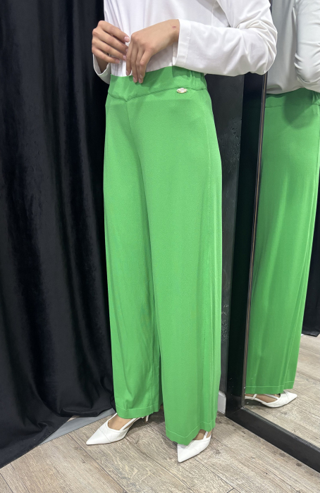 Miss Dalida Bol Paça Triko Pantolon GREEN - 2