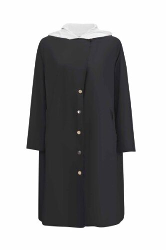 Miss Dalida Hafif Yumoş Mont BLACK - 6