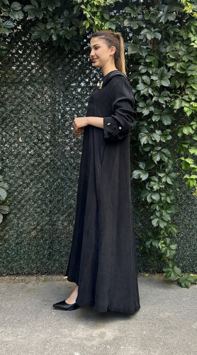 Miss Dalida Kapişon Detaylı Cupro Takım BLACK - 3