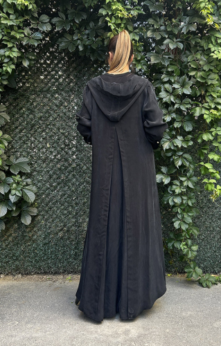 Miss Dalida Kapişon Detaylı Cupro Takım BLACK - 4