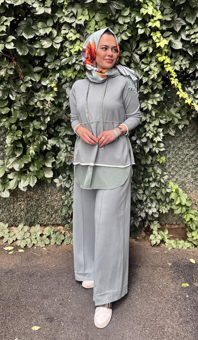 Miss Dalida Kapüşonlu Triko Tunik ÇAĞLA - 1