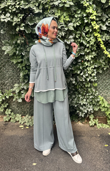 Miss Dalida Kapüşonlu Triko Tunik ÇAĞLA - 2