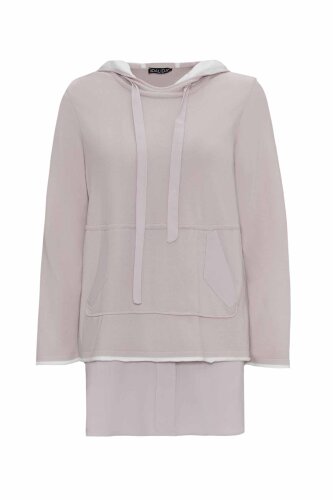 Miss Dalida Kapüşonlu Triko Tunik Stone - 5