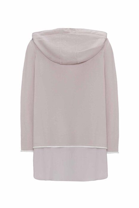 Miss Dalida Kapüşonlu Triko Tunik Stone - 6