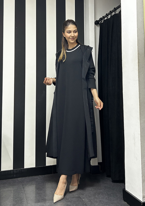 Miss Dalida Kemer Köprülü Düz Renk Hırka SİYAH - 3