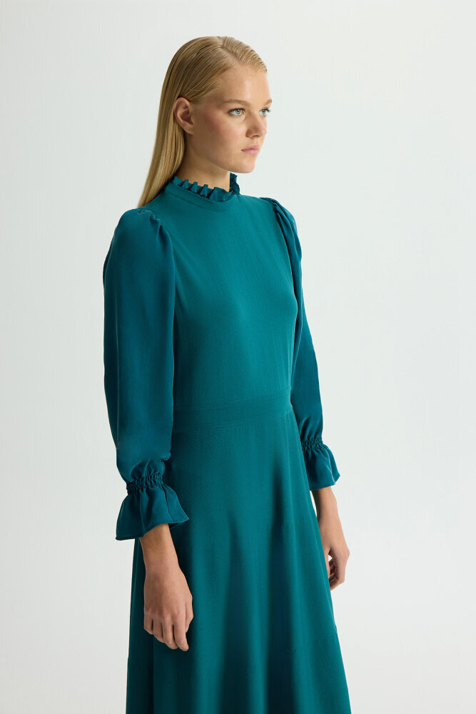 Miss Dalida Kolları Cupro Triko Elbise North Sea - 3