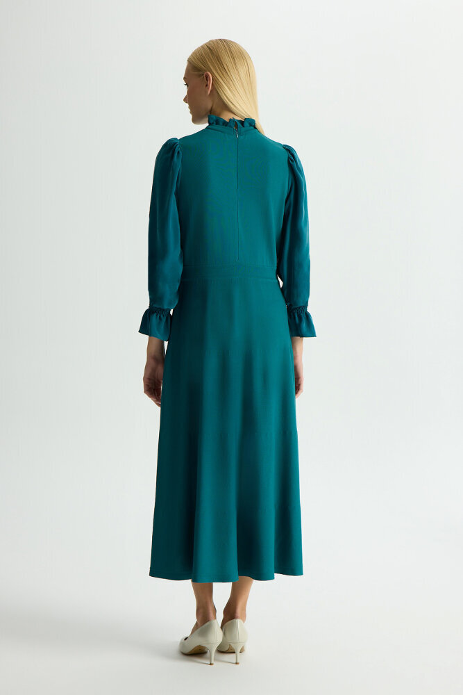 Miss Dalida Kolları Cupro Triko Elbise North Sea - 4