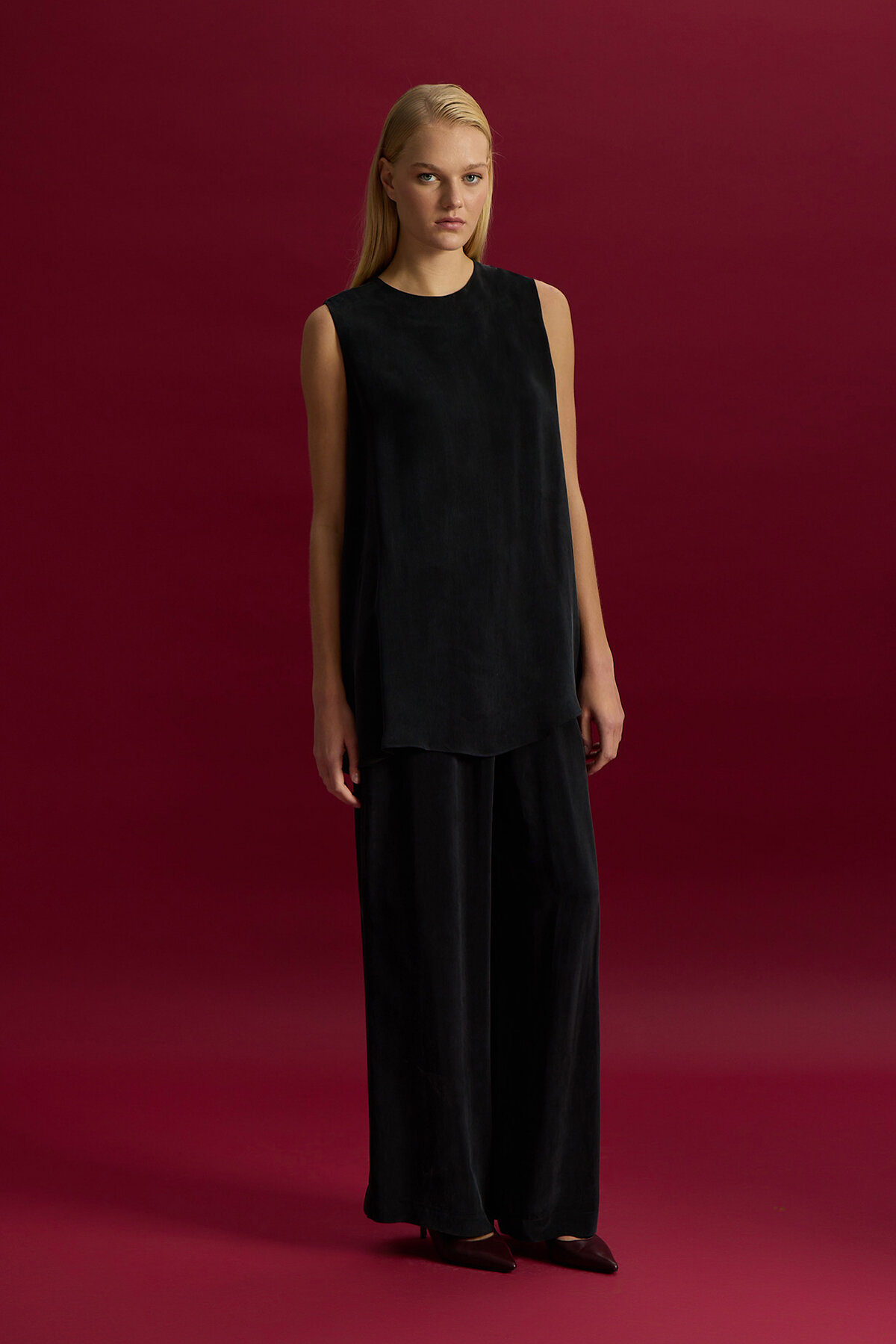 Miss Dalida Kolsuz Cupro Tunik BLACK - 1