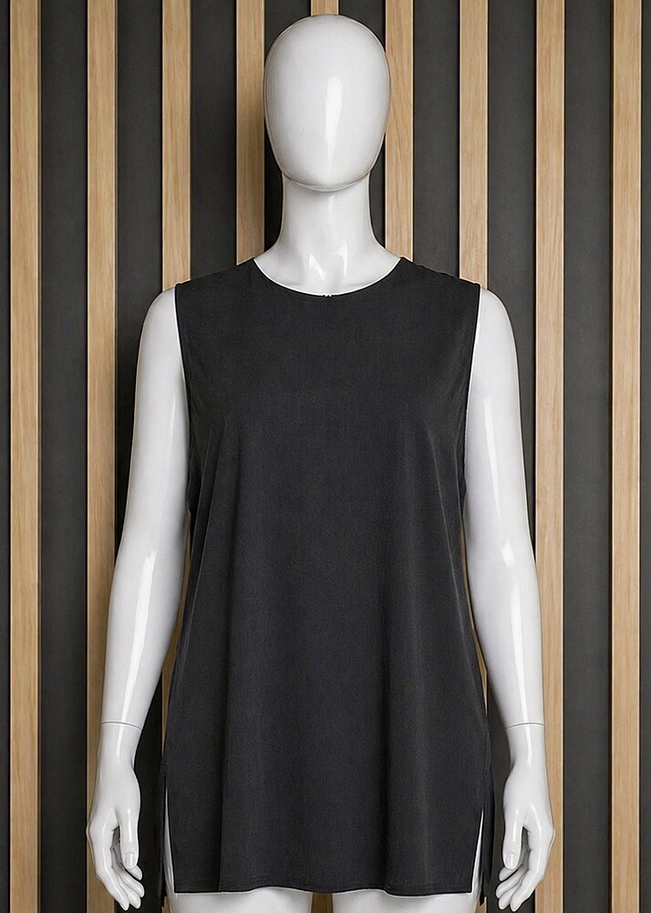 Miss Dalida Kolsuz Cupro Tunik BLACK - 3