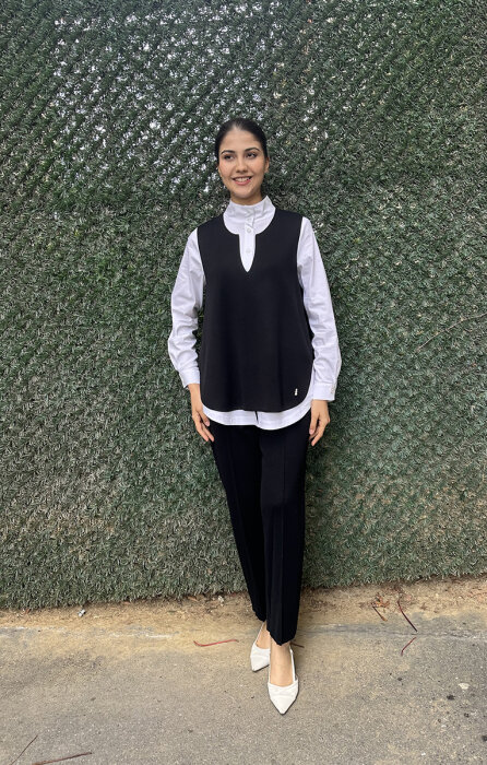 Miss Dalida Kolsuz Triko Tunik BLACK - 1