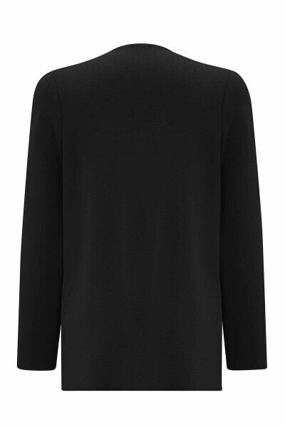 Miss Dalida Kruvaze Düğmeli Kısa Hırka BLACK - 2