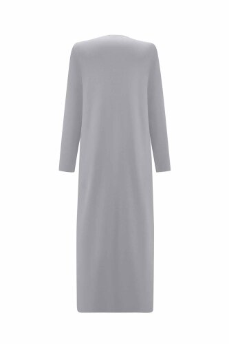 Miss Dalida Kruvaze Düğmeli Uzun Hırka Dark Grey - 2