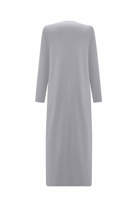 Miss Dalida Kruvaze Düğmeli Uzun Hırka Dark Grey - 2