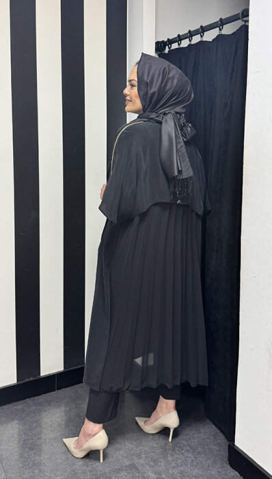 Miss Dalida Omuzu Fermuar Detaylı Ceket BLACK - 3