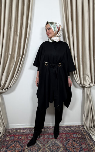 Miss Dalida Önden Bağlamalı Panço BLACK