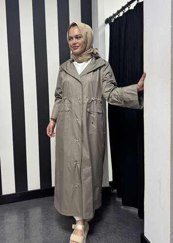 Miss Dalida Önden Çıtçıtlı ve Büzgülü Kap VİZON - 2