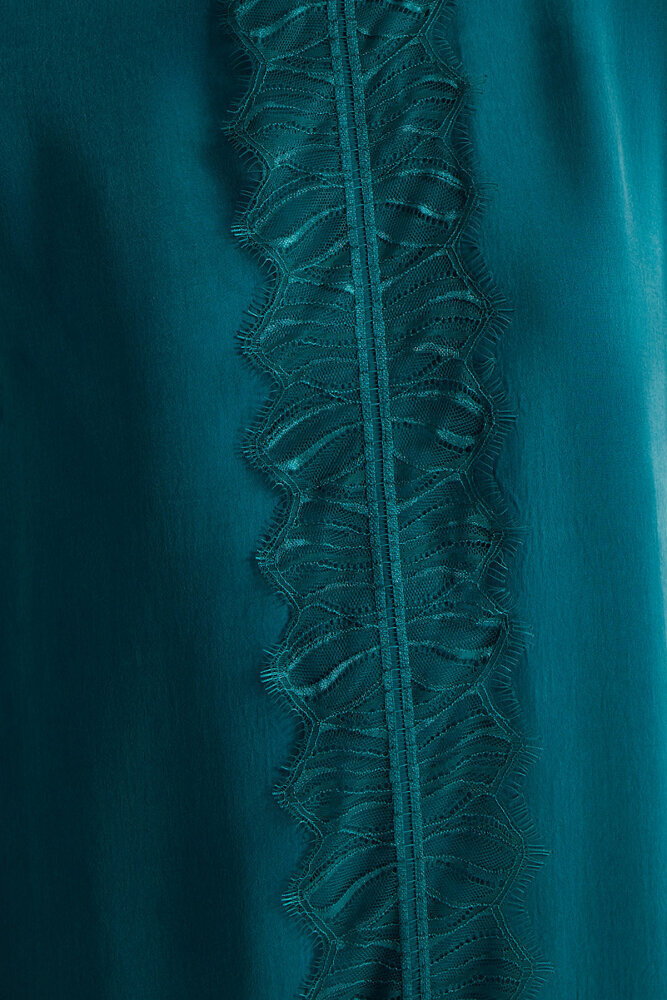 Miss Dalida Önü Dantelli Cupro Elbise North Sea - 3