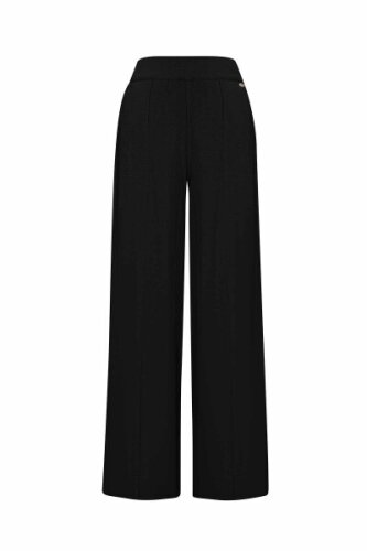 Miss Dalida Önü Dikişli Bol Paça Pantolon BLACK - 1