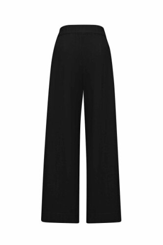 Miss Dalida Önü Dikişli Bol Paça Pantolon BLACK - 2