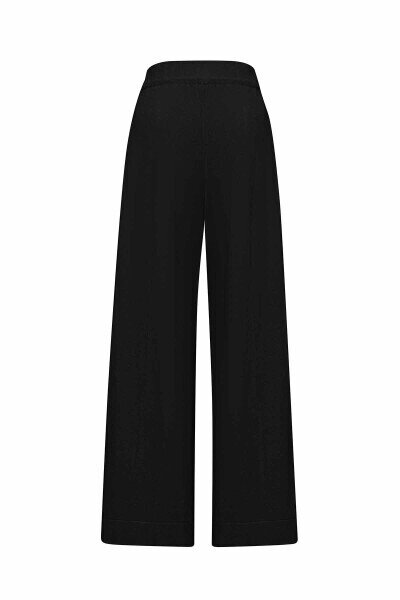 Miss Dalida Önü Dikişli Bol Paça Pantolon BLACK - 2