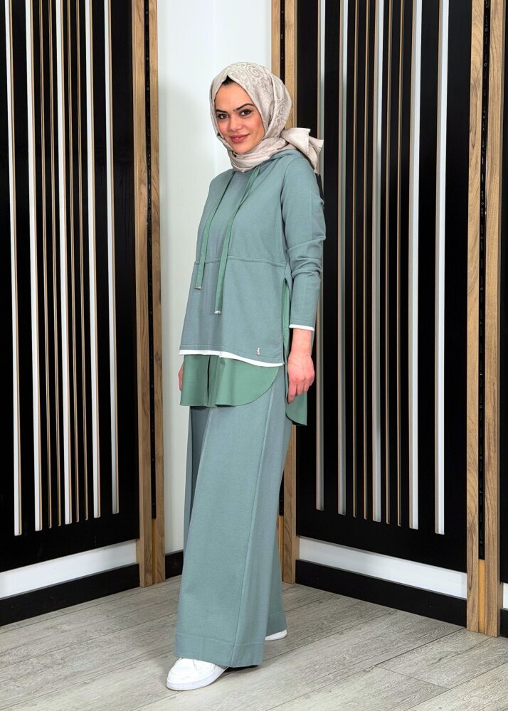 Miss Dalida Önü Dikişli Bol Paça Pantolon ÇAĞLA (1)