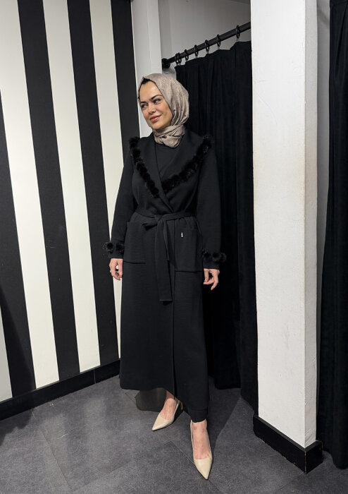 Miss Dalida Ponponlu Hırka BLACK - 1