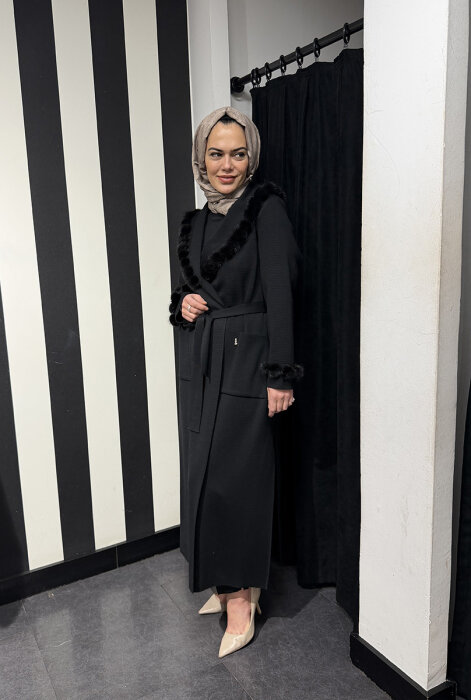 Miss Dalida Ponponlu Hırka BLACK - 2