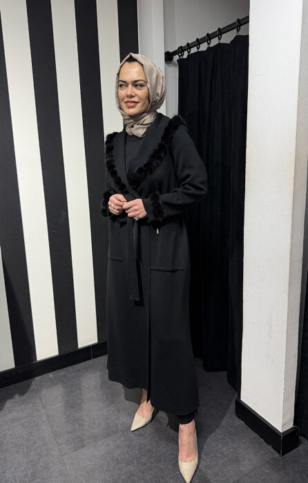 Miss Dalida Ponponlu Hırka BLACK - 4