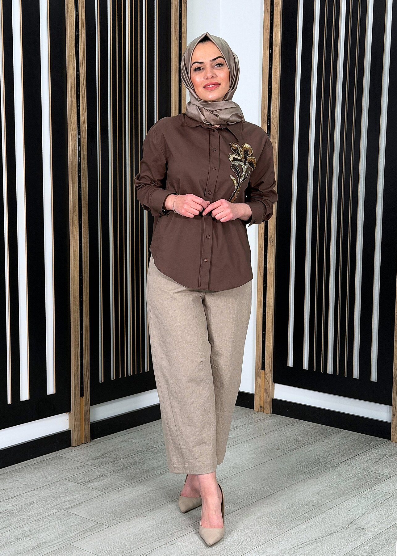 Miss Dalida Rahat Kesim Basic Pantolon Stone - 2