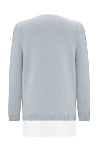 Miss Dalida Saç Örgü Detaylı Triko Tunik GREY - 2
