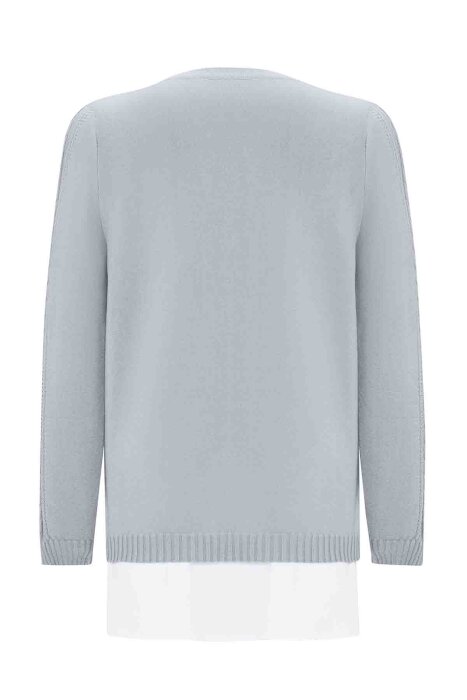 Miss Dalida Saç Örgü Detaylı Triko Tunik GREY - 2