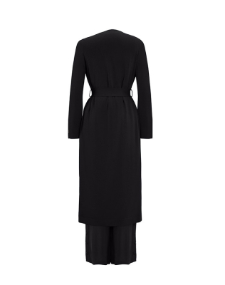 Miss Dalida Şal Yaka Cupro Triko Hırka-Tunik Takım BLACK - 5