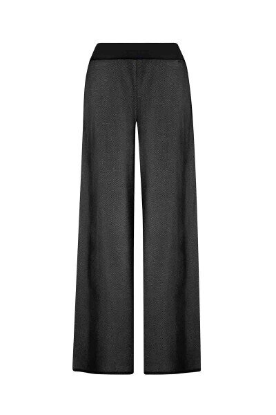 Miss Dalida Touch Me Doku Desenli Bol Paça Pantolon BLACK - 1