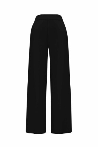 Miss Dalida Touche Me Bol Paça Triko Pantolon BLACK 