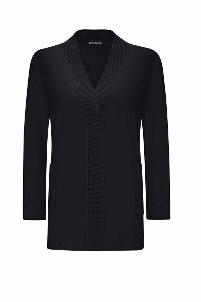 Miss Dalida Touche Me Düz Renk Triko Hırka BLACK - 1